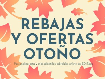 Carteles para Rebajas de Otoño editables