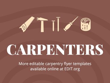 Carpenter Visiting Cards and Advertisement templates