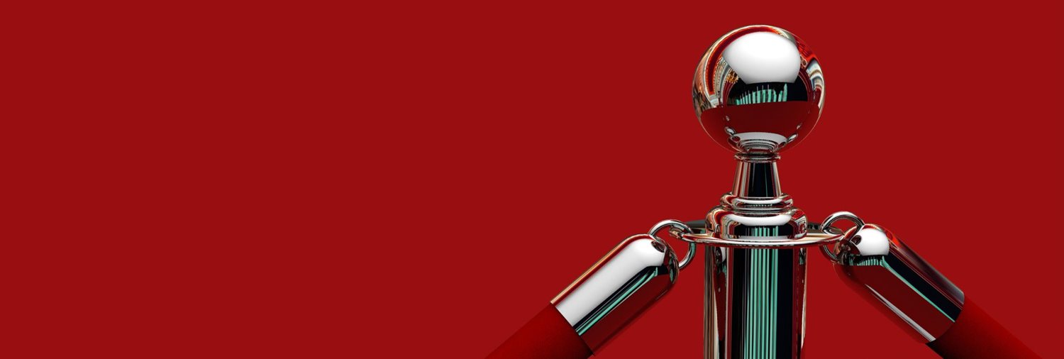 red velvet rope against red background