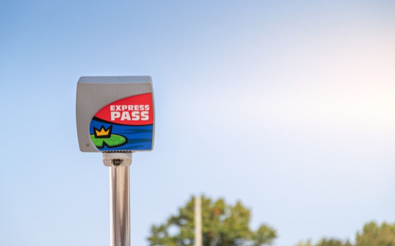 drb fast pass reader at a car wash