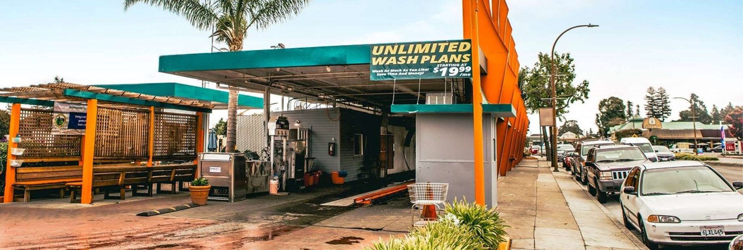 exterior of redwood city car wash after conversion to flex serve