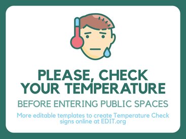 Create Temperature Check signs online