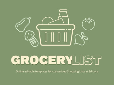 Free Printable Grocery List Templates