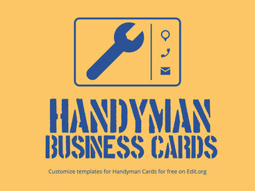 Free Handyman Business Card Templates