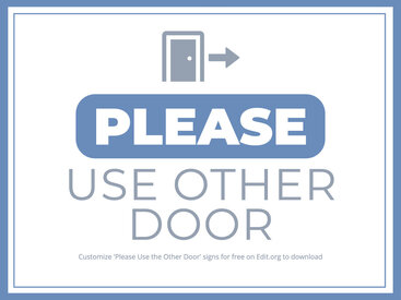 Free Please Use Other Door Sign Templates