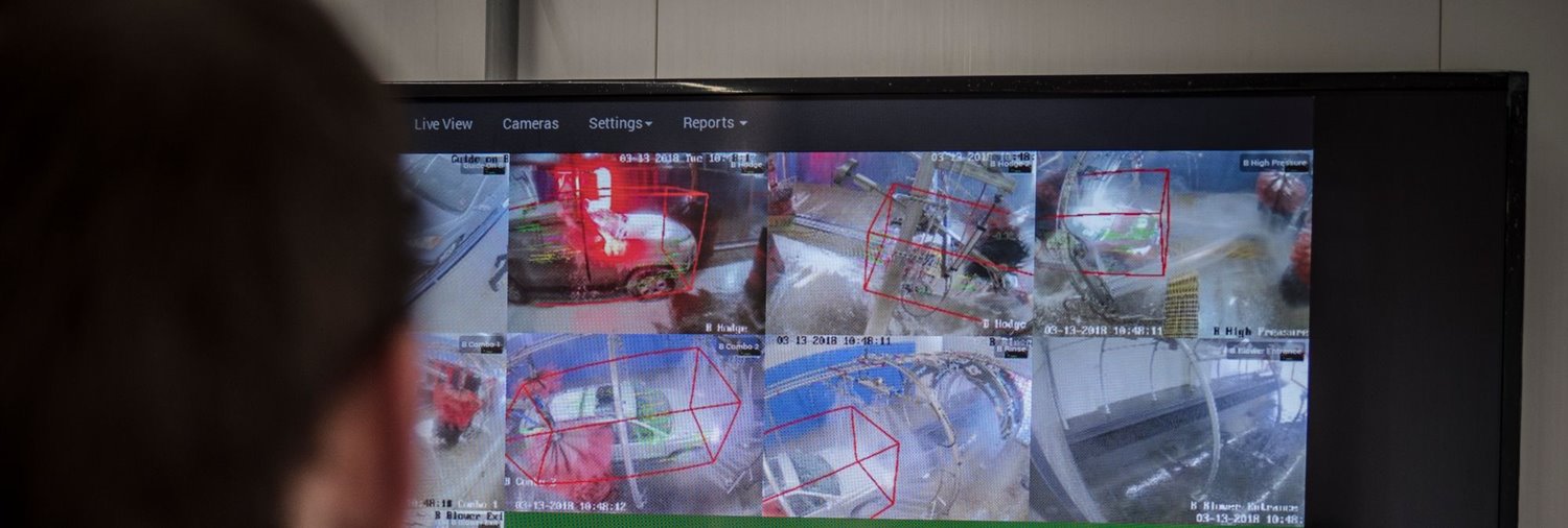 back of someone's head out of focus looking at NoPileups display