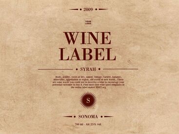Wine Label Templates Customizable Online