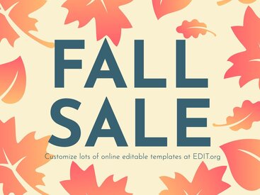 Editable Fall Sales Poster Templates