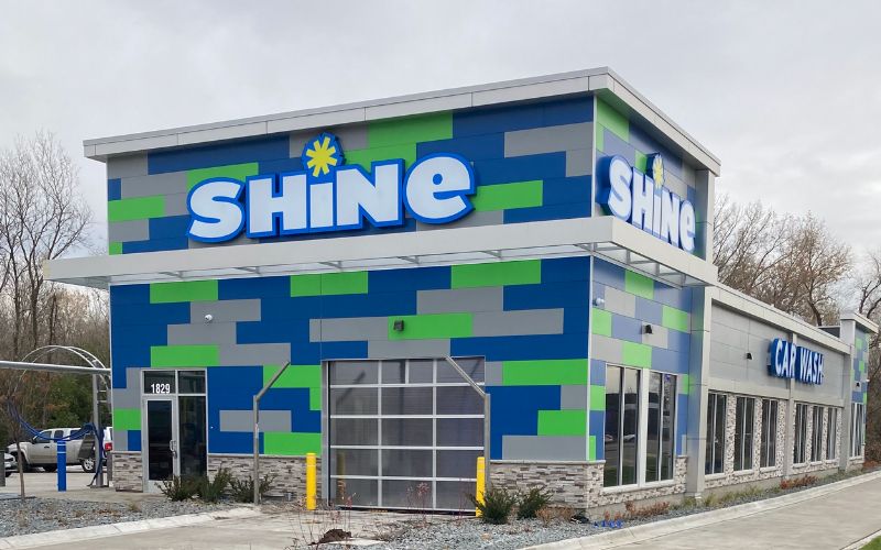 exterior of Shine Car Wash