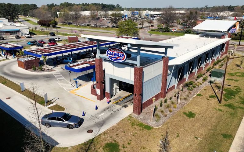 Exterior of Time to Shine car wash