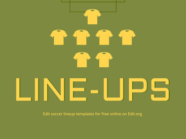 Soccer Team Lineup Templates