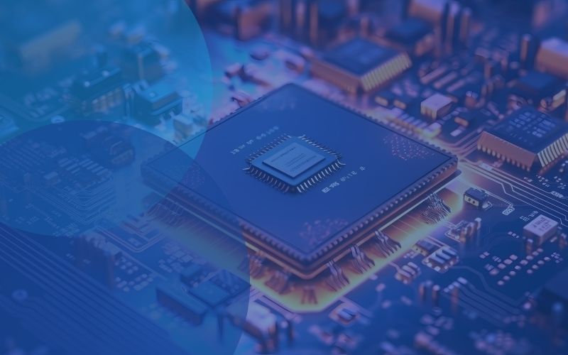 inner circuits of piece of technology
