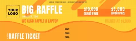 Edit a raffle ticket template