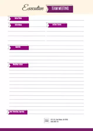 Edit a Minutes template