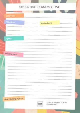 Edit a Minutes template
