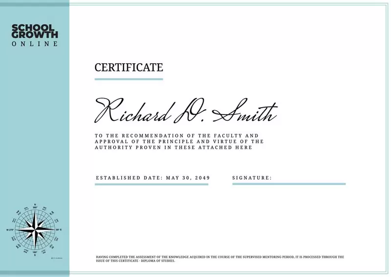 diploma certificate template course classes image