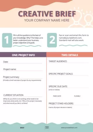 Edit a creative brief sample