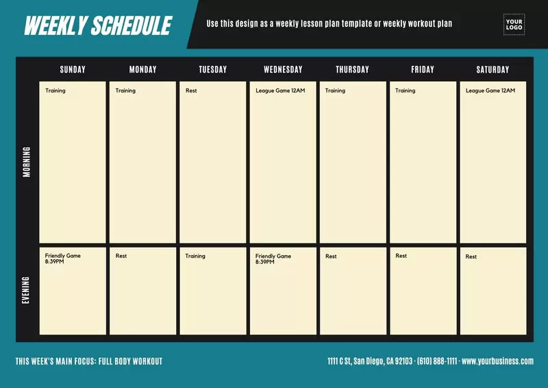 Weekly planner online free