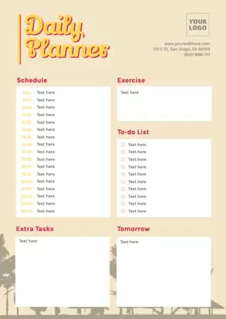 Edit a daily planner