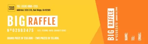 Edit a raffle ticket template