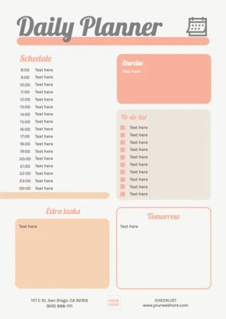 Edit a daily planner