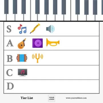 Edit a tier list blank template