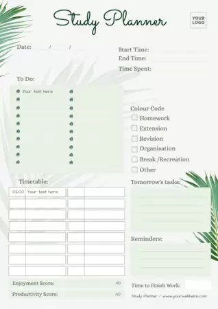 Edit a daily planner