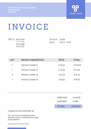 Edit an invoice