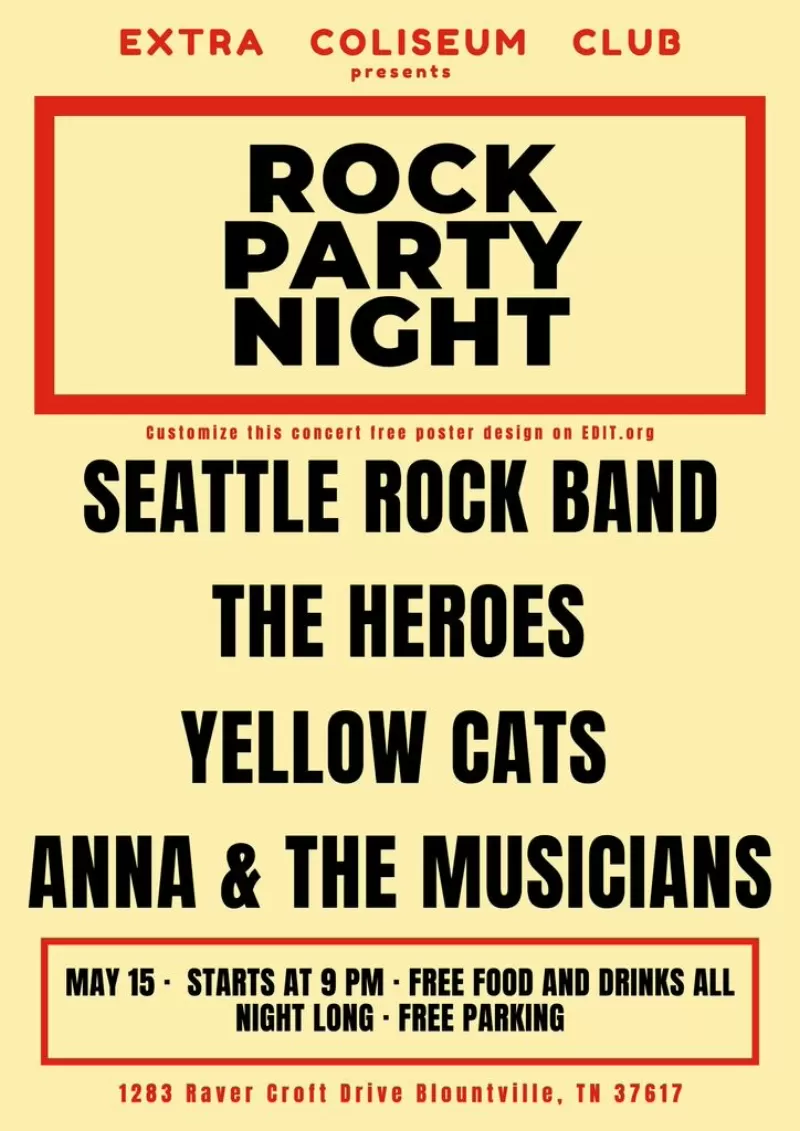 Online poster maker with concert poster templates