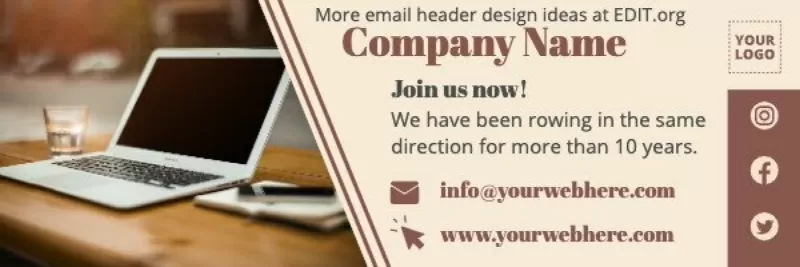 Email header template design