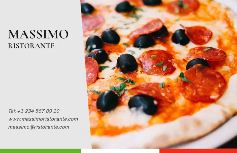 business card restaurant template 