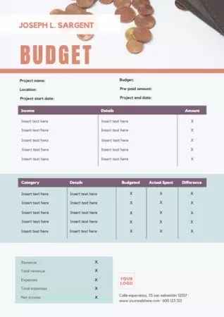 Edit a budget template