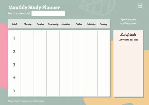 Edit a monthly planner
