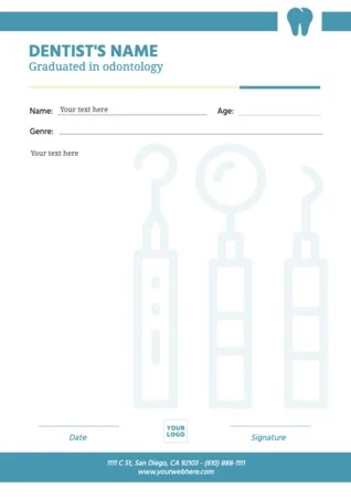 Edit a blank prescription form