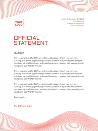 Edit a letterhead