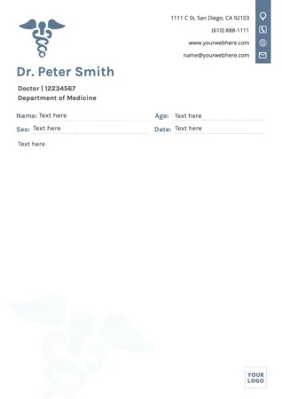 Edit a blank prescription form