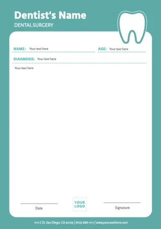 Edit a blank prescription form