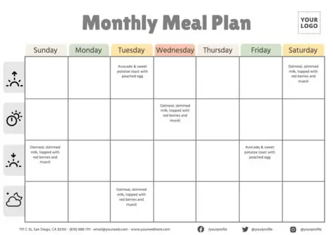 Edit a monthly planner