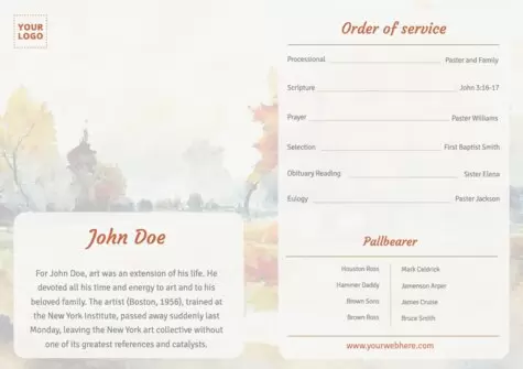 Edit an obituary card
