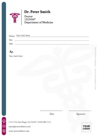 Edit a blank prescription form