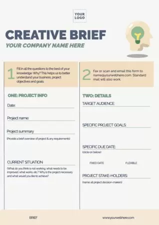 Edit a creative brief sample