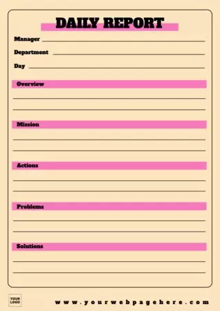 Design a report document