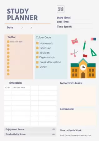 Edit a daily planner