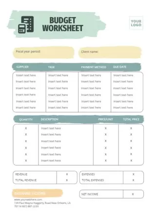 Edit a budget template