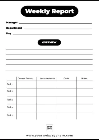 Design a report document