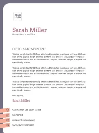 Edit a letterhead