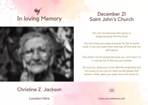Edit an obituary card