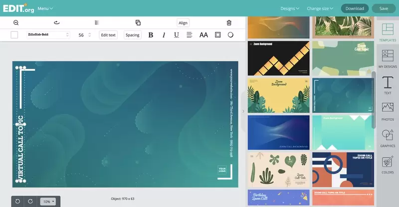 Virtual Backgrounds maker for video calls online