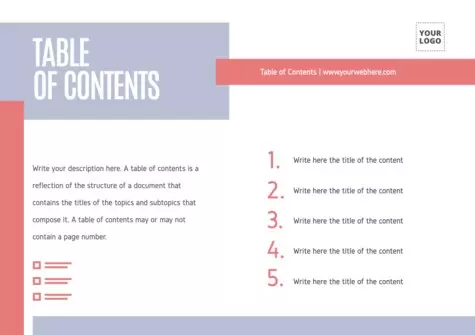 Edit a list of contents template