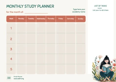Edit a monthly planner
